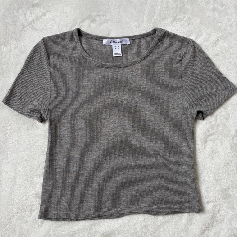 Revamped ribbed T shirt